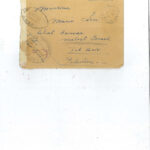 Busta della lettera di Renato Levi al fratello Mario, spedita da Colomb Bechar, in Algeria, il 19 febbraio 1940 Archivio privato Rossella Levi