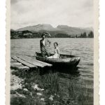 Mario Finzi e Nenè in gita sul lago